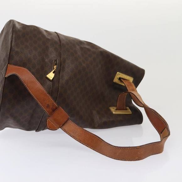 CELINE Macadam Canvas Shoulder Bag PVC Leather Brown Auth bs16095 - Picture 7 of 16